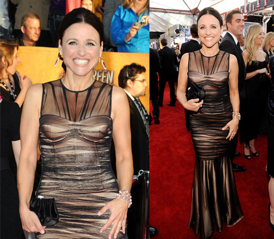 Julia LouisDreyfus is having a fun time tonight just check out that big 