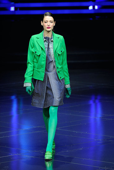 Outfit with green jacket from G-Star's Fall 2010 collection