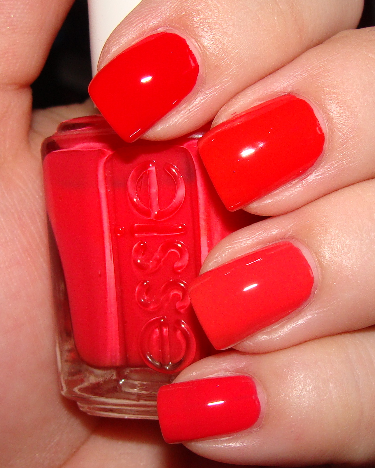 Bright Coral-Red Nail Polish Comparisons; Featuring OPI, Essie, Color 