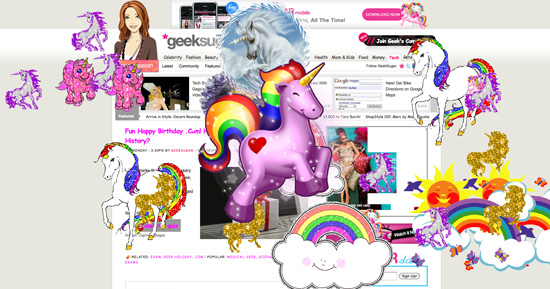 pictures of rainbows and unicorns. many rainbows and unicorns