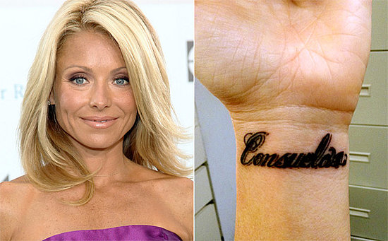 Taken from Celebrity Ink Kelly Ripa may not have legally taken her