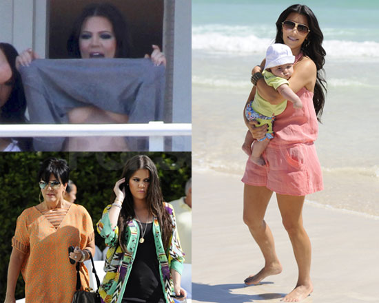 Photos Of Khloe Kardashian Flashing Her Boobs Off A Balcony In Miami