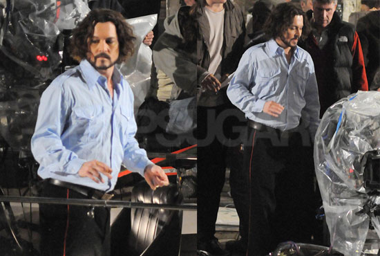 Pictures of Johnny Depp Filming The Tourist