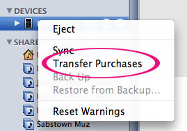 itunes transfer purchases