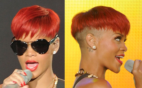 rihanna hair. of Rihanna#39;s New Red Hair