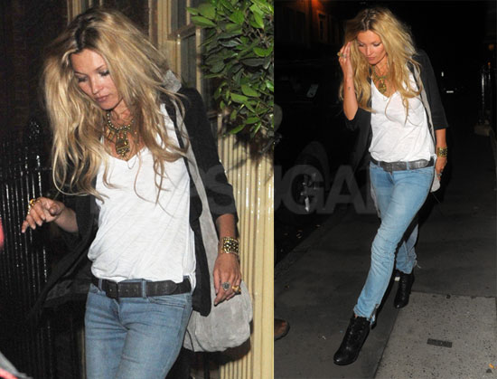 Kate Moss Wears Big Hair For Her Latest Night Out