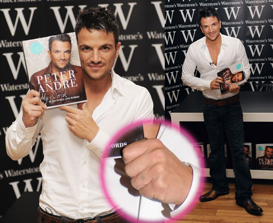 Pictures of Peter Andre Without Katie Tattoo on Wedding Ring Finger at Book 