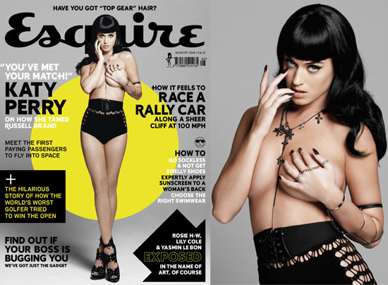august 2010 esquire photoshoot katy. Katy Perry Takes Her Top Off