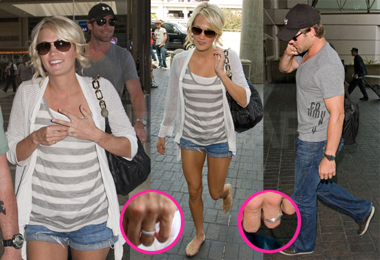 Pics Carrie Underwood Flashes New Wedding Ring Heading to Honeymoon