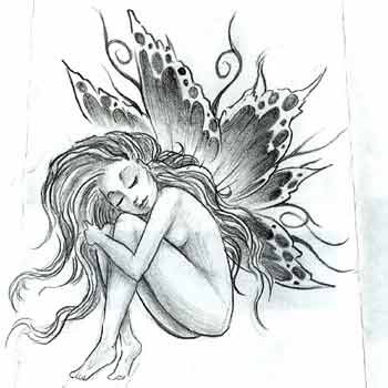 This is a beautiful full color fairy tattoo. I like the whimsical design and