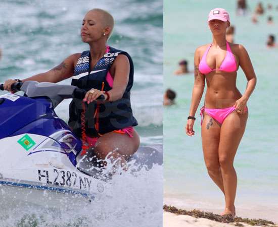 kanye west and amber rose beach. amber rose and kanye west at