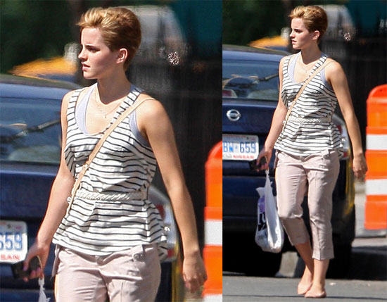 emma watson short hairstyle. Emma Watson Debuts Her Short