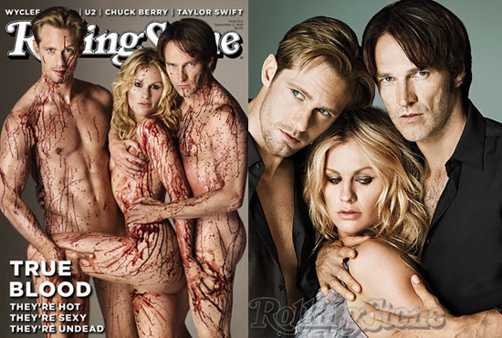 true blood rolling stones cover picture. The stars of True Blood made a