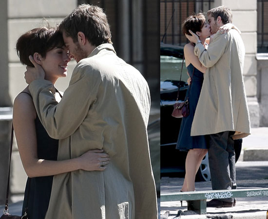 "Anne Hathaway and Jim Sturgess shot a major makeout scene on the set of One