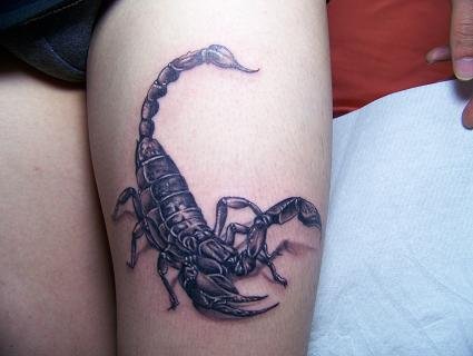 Scorpion 3D Tattoo Design, Tattoo art on body