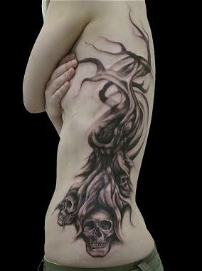 Women Side Body Skull Tattoos Ideas Picture 5