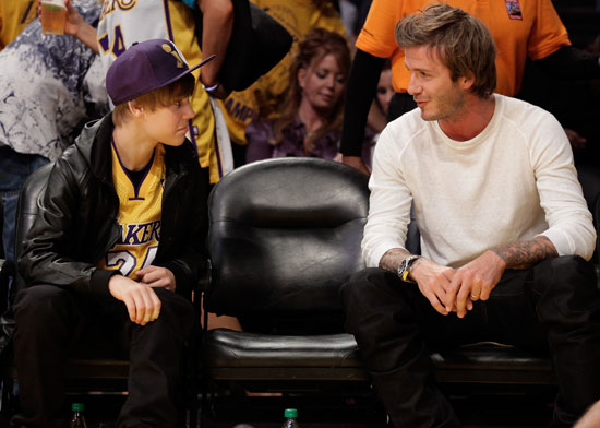 justin bieber and jaden smith lakers game. his friend Jaden Smith.