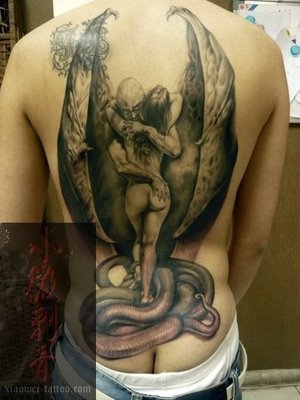 Demon tattoo design