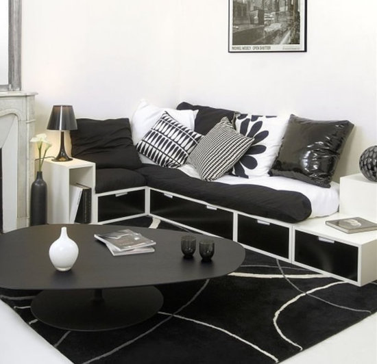 Black And White Decorating Ideas. White and lack decorating for