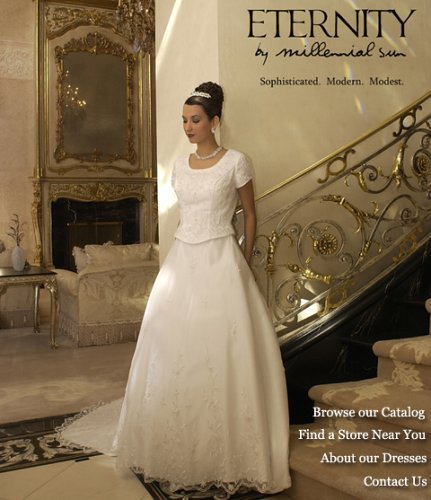 Eternity by Millennial Sun WHite Size 14 Bridal Gown Wedding Dress LDS 