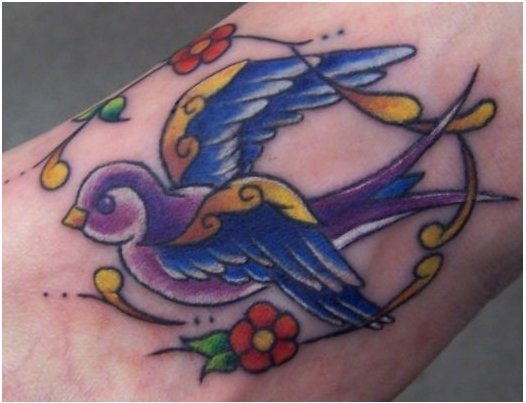 blue bird tattoos. A Beautiful Phoenix Bird Tattoo A Bluebird tattoo meaning