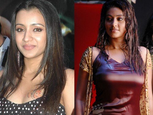 Recently heroine Trisha pierced tattoo on her chest and Sneha on her waist