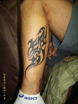 tattoos on back of leg. Chinese character free tattoo
