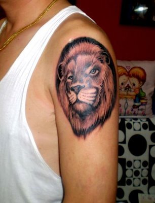lion tattoo design. lion tattoo design, free