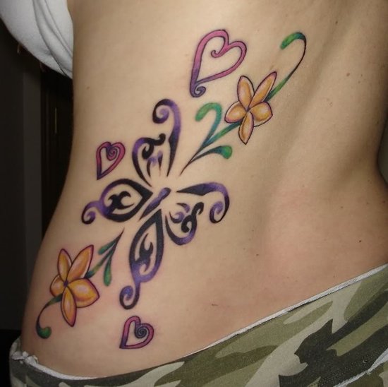 girly tattoo butterfly girl