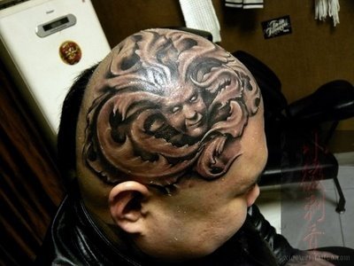 head tattoo design This free tattoo design is the other side of the head of 