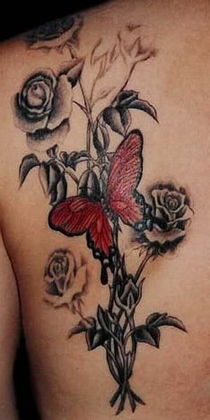 girly tattoo butterfly girl