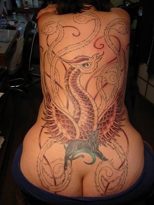 sexy Phoenix Tattoo girl tattoo girly bum