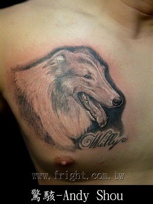Ink Art Tattoos: Red and Blue Foo Dog Tattoo Sleeve