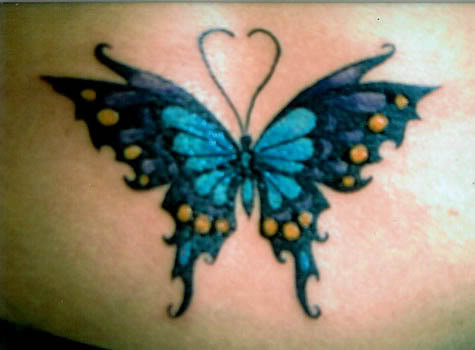 tribal butterfly tattoos for