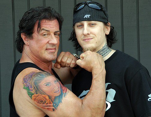 And as you see below, Sylvester Stallone seek him out for skin tributes to 