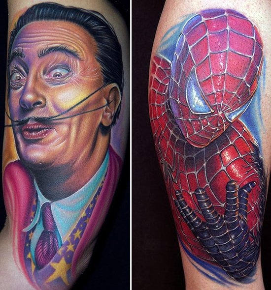 Tattoo artist Mike DeVries of Encino, CA brings skin to life with his 