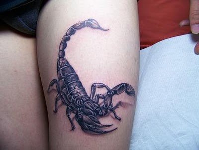 scorpion tattoo on a girl's leg Download. This free tattoo design is again a 
