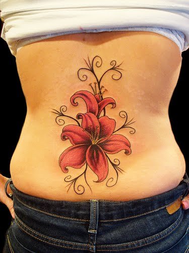 your flower design with fairies butterflies or hearts for tattoo that