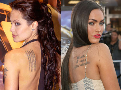 Jolie sexy women with arm tattoos design