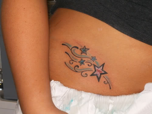 A WOMAN has tattooed a permanent design permanent tattoo star tattoos 