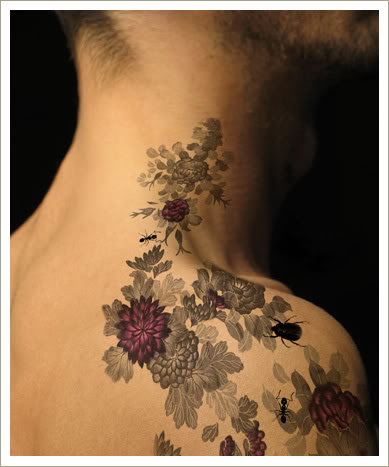 Permanent Tatto Flowers to