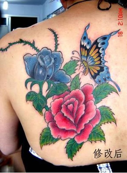 The butterfly and flower tattoo designs
