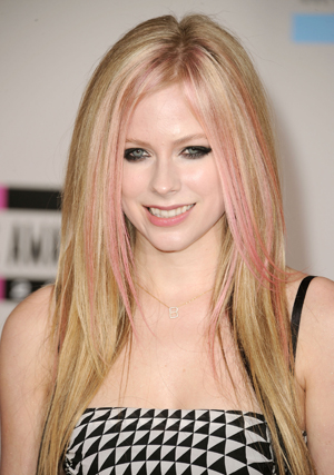 For now Avril Lavigne seems happy to be at the American Music Awards