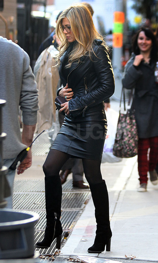 Jennifer Aniston Leather Dress. Jennifer Aniston Has the