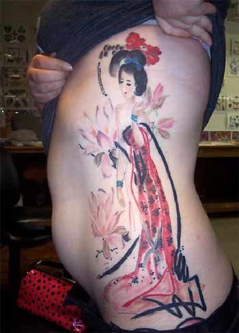 Both men and women of his Japanese tattoo geisha designs are included.