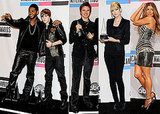 e252a16d6deaea2a press room.large Taylor and Fergie Find Bieber and Usher in the AMAs Press Room