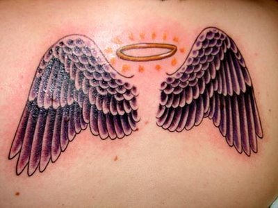 small angel wing tattoos design