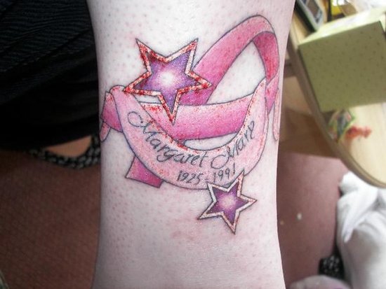 My 4th Sexy pink ribbon tattoo designs was designed especially for me by a 