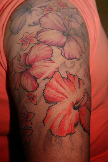 Have a love affair witht he ocean of hawaiian flower tattoo designs or maybe 
