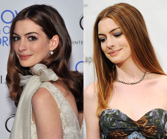 anne hathaway red hair. Anne Hathaway#39;s career has